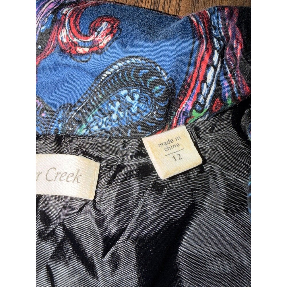 Coldwater Creek Womens Size 12 3 Button Paisley Long Sleeve Cotton Blend Blazer - Picture 7 of 10